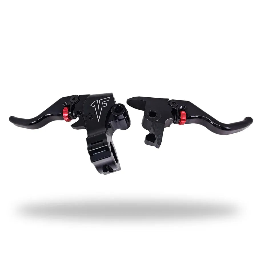 “PRE ORDER” Signature Series Adjustable Easier Pull Clutch + Brake Lever Combo | Black - 2015+ Softail - 1FNGR, LLC
