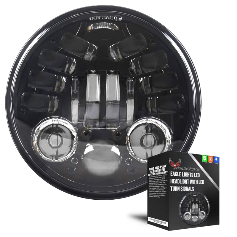 Eagle Lights 5 3/4" LED Projector Headlight with Integrated Turn Signals