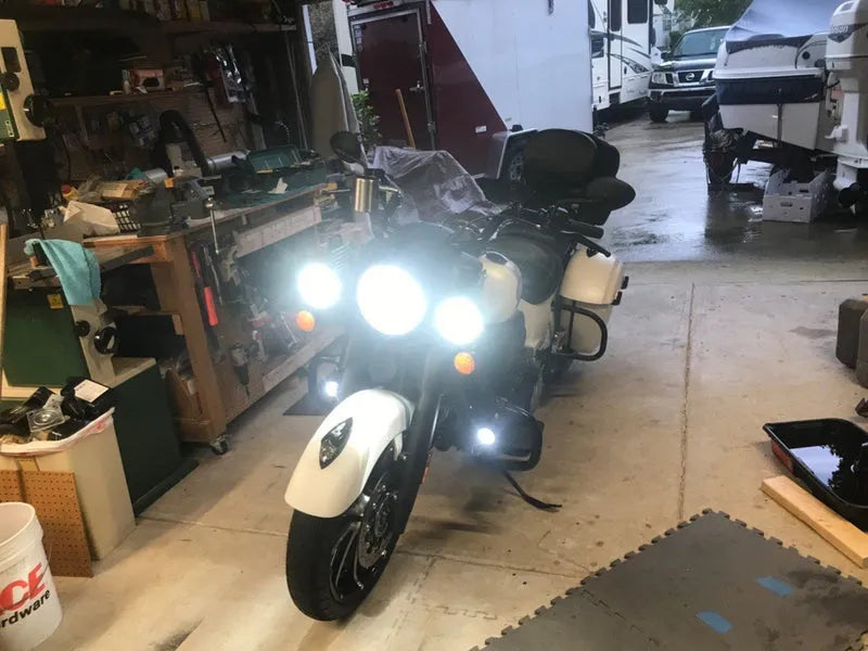 Eagle Lights 7" LED Headlight and 4.5" LED Passing Light Kit with Halo Rings - Generation III / Black / Halo Ring