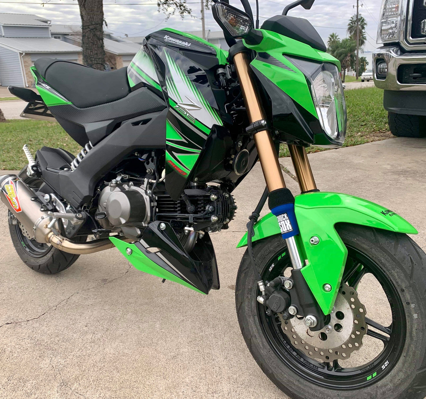 4"U Mini Bike Shock Sox - Upside-Down Forks