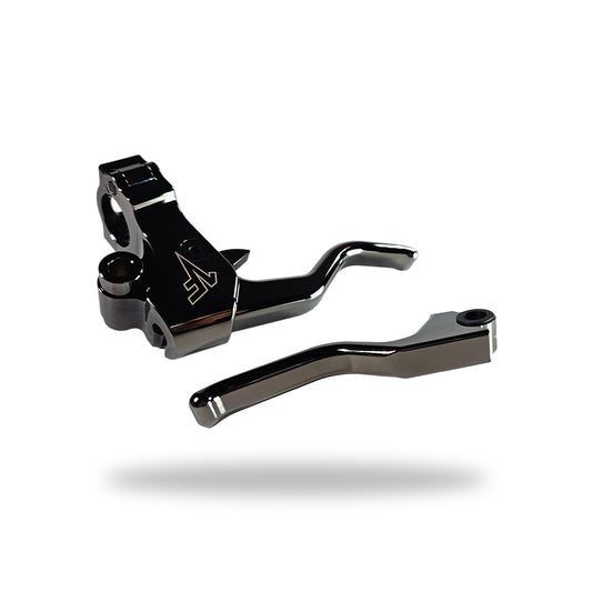 Black Chrome easy pull clutch lever and brake lever for Harley Davidson Dyna model