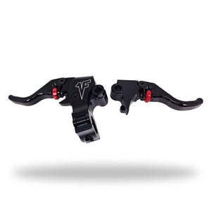 Signature Series Adjustable Easier Pull Clutch + Brake Lever Combo | Black - Dyna/Softail - 1FNGR, LLC